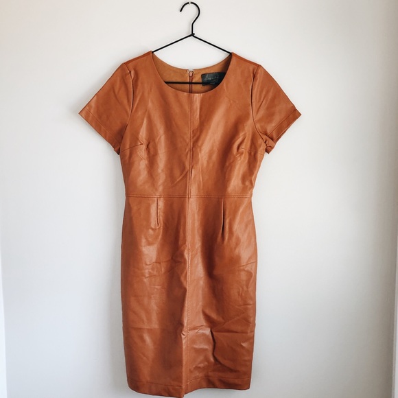 Anthropologie Dresses & Skirts - *Anthropologie Faux Leather Modena Shift Dress 4p